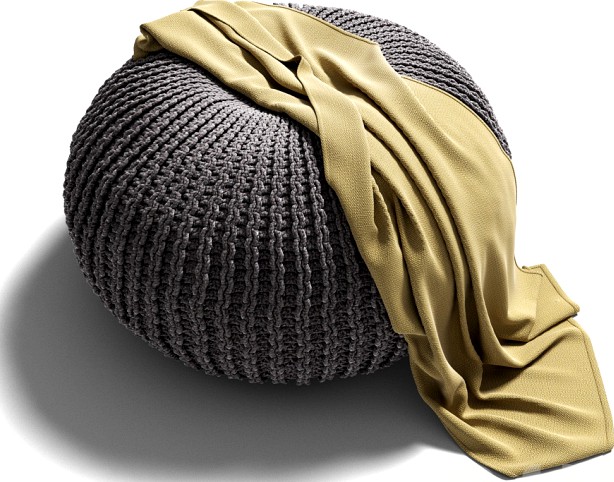 Вязаный пуф