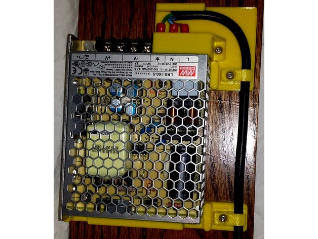 Mean Well power supply mount by Coder96
