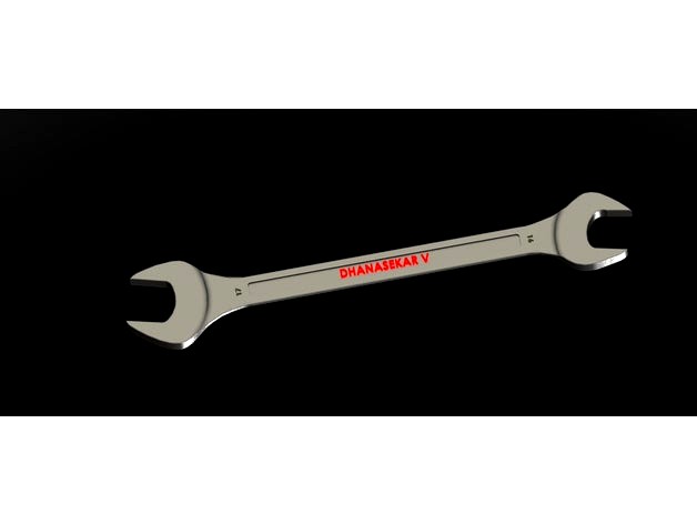 3D PRINTABLE SPANNER by Dhanasekar