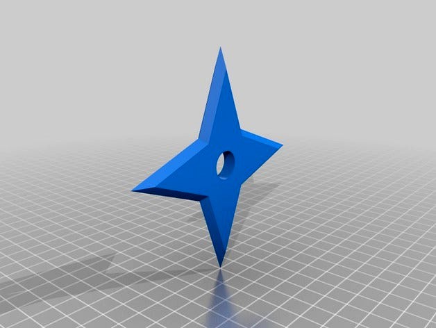 Simple 4 Point Ninja Star by httpkoopa