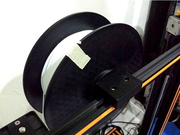 Creality CR-10 Spool Holder Top Mount & Upright Filament Guide by edwardchew
