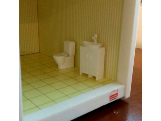 Toilet furniture to dollhouse by jormakainen