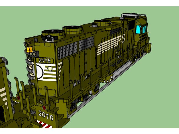 EMD GP38AC alike diesel-electric locomotive 1/20 static (livrée plasci) by caractere