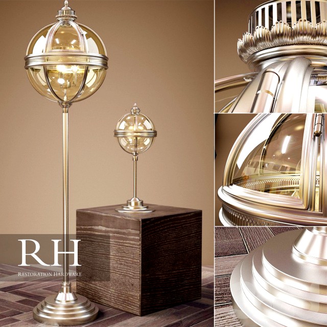 RH VICTORIAN HOTEL FLOOR LAMP + DESK LAMP