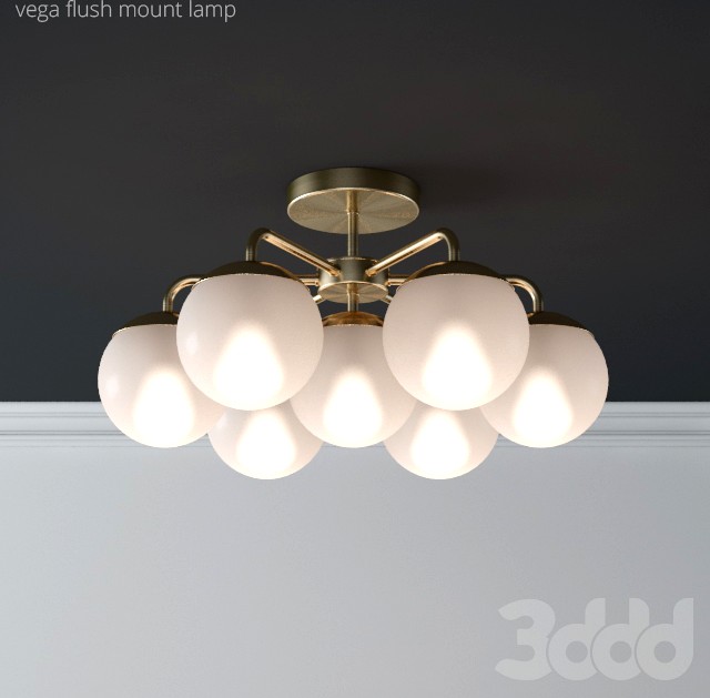 Vega flush mount lamp