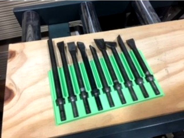 Air Chisel Bit Rack by justinat