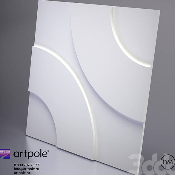 Гипсовая 3d панель Hoop от Artpole