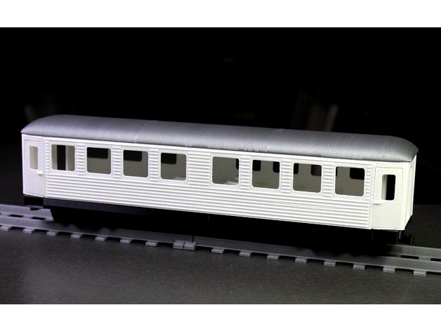 Passenger car for OS-Railway - Fully 3D-printable railway system by Depronized