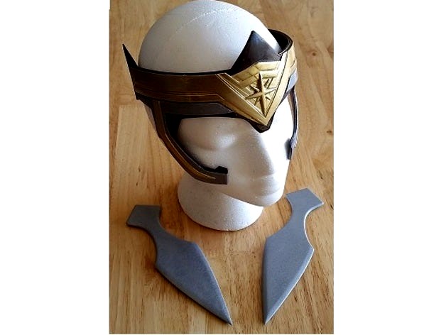 General Antiope Helmet and Throwing Knives by Terefenko