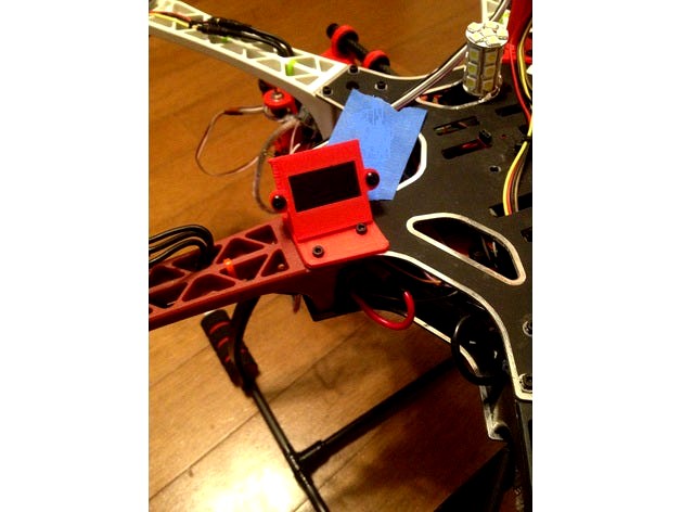 F450 F550 style multicopter iNav OLED LCD Display Holder by tednv