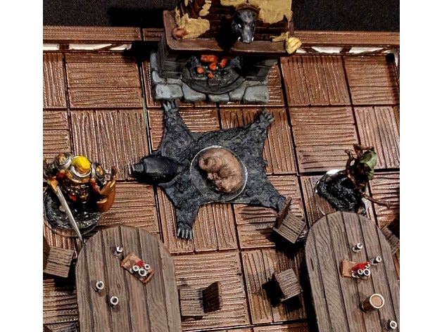 Bearskin Rug - 28mm gaming by ecaroth