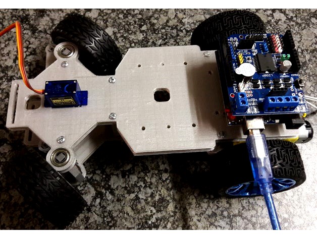 4WD RC Smart Car Chassis for Arduino (or ESP) by majolar