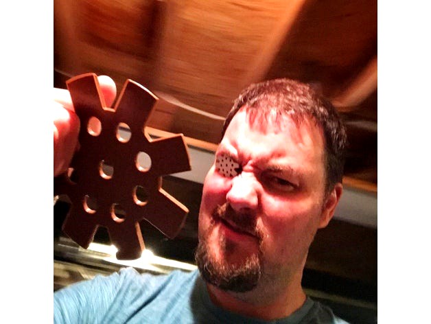 Pirate Ninja Star! (Kenmore Freezer Drain Screen) by amarand
