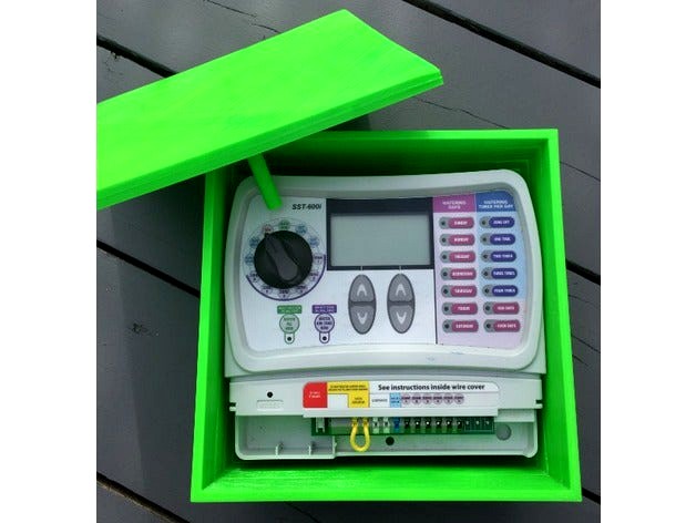 Outdoor Rain Bird SST-600i sprinkler controller box by passatiji