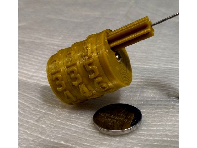 Mechanical counter with inner gear. by SiberK