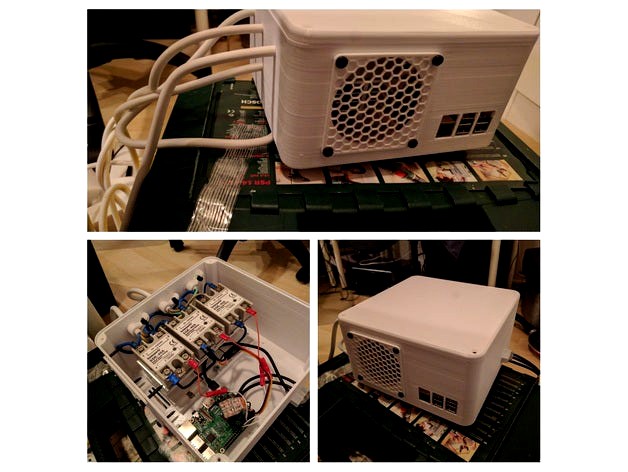 Box for RPi3 and 3 SSR by oleost