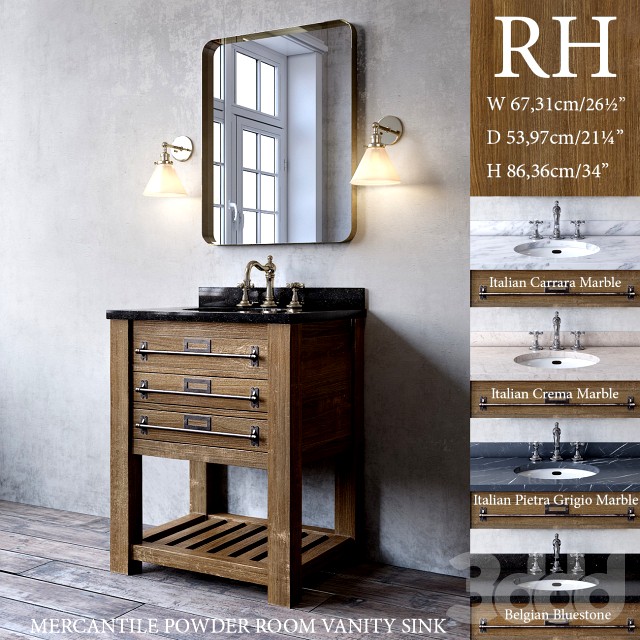 MERCANTILE POWDER ROOM VANITY SINK