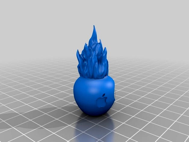 Apple on fire by dbemowsk