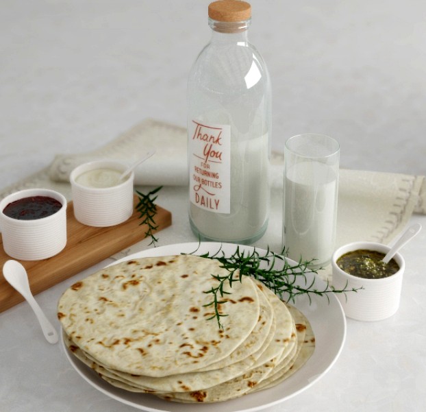 Latte e piadina (молоко и лепешки)