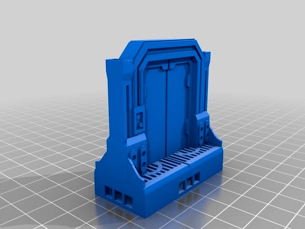 Scifi wide door for openLock by owenstreetpress