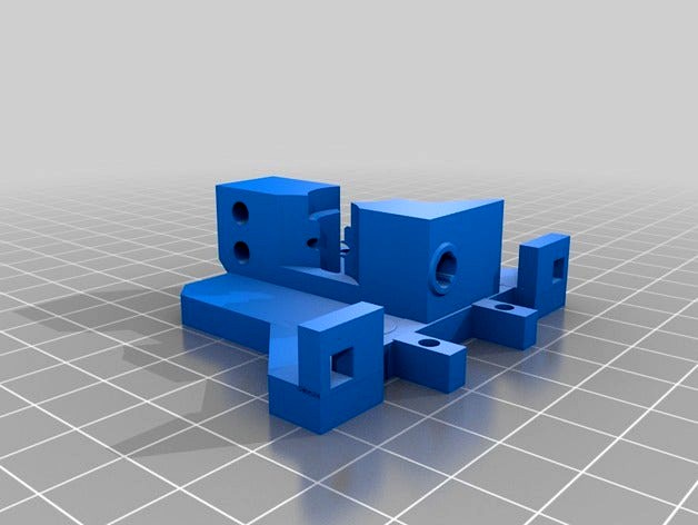 Micromake C1 Effector plate Extruder Adapter by n2o1