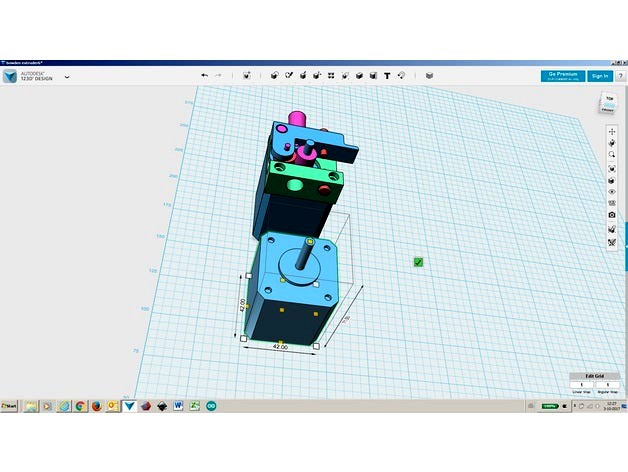 MOCKUP Nema 17 motor & bowden extruder by JobSmolders