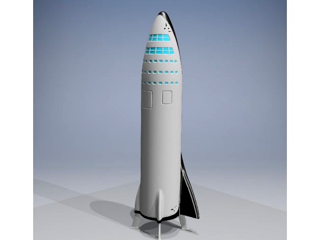 SpaceX BFR/Interplanetary Spaceship v2017 (with booster and landing legs) by Zastro