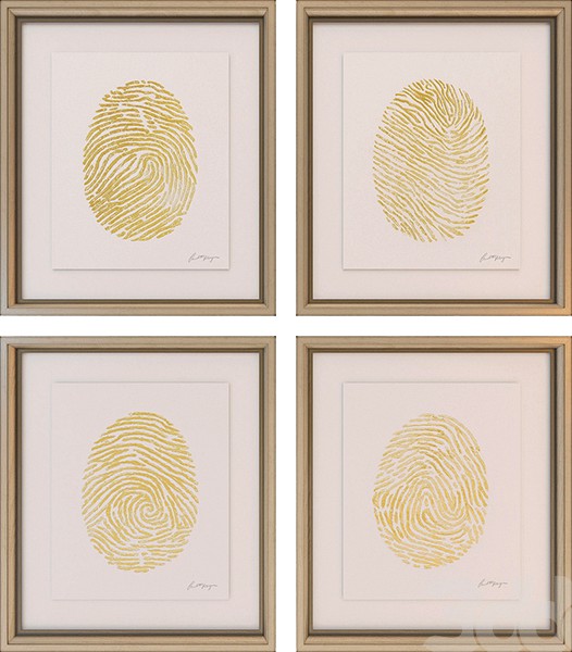 Charlotte Morgan Hand Painted Gold Fingerprints