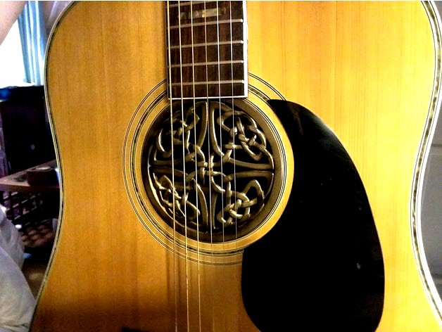 Celtic Guitar Cavity Decoration by WillowFox_Creations