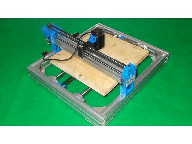 019-Homemade Laser Draw Mill Plotter 3D Printer Arduino Robotic Drawing DIY XY Axis Slide Linear Frame  by doitverything