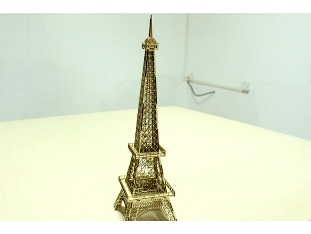 Laser wood model cutting –Eiffel tower by jasonyu