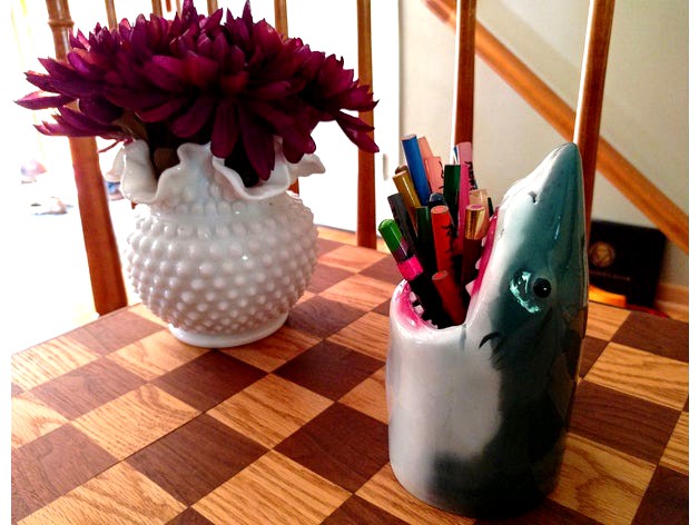 Shark Head Pen Pencil holder by terrace_dr