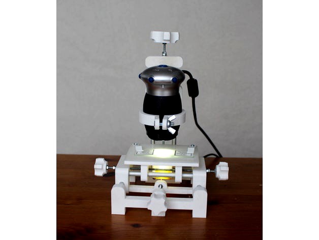 USB microscope stand with x-y base and built-in backlight by s7nlisek