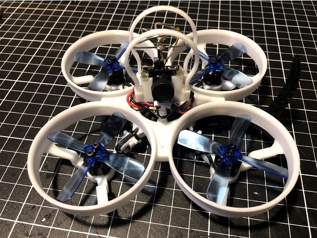 100mm Whoop Frame (Fusion 360 parameter driven) by danricho