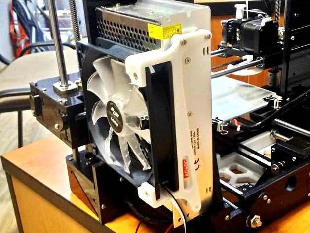 Anet A6 Simple 120mm Fan Mount for Power Supply by overbye