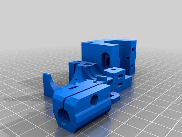 Prusa i3 MK2S Extruder Body for Volcano Hotend by htgani