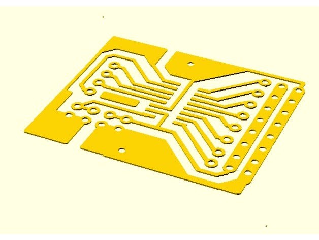 Draw and Drill a MCP3008 circuit board by teinturman
