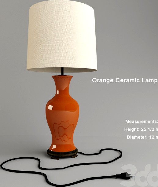 Orange Ceramic Lamp