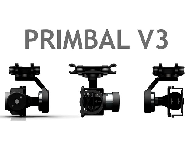 Primbal V3 - 3 Axis Brushless Gimbal for Yi/GoPro by Velocirotor