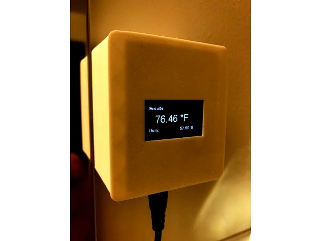 The Kube - ESP8266 NodeMCU DHT22 Local/Remote OLED Temperature/Humidity Sensor by bkpsu