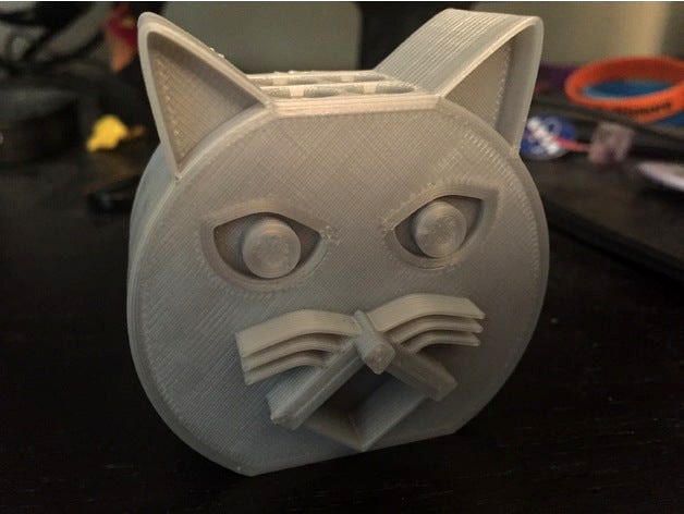 Scaredy Cat Pencil Holder by baltmoremaker