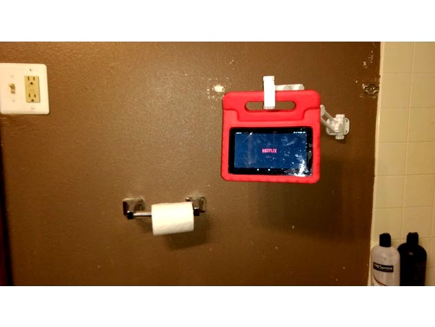 wall mounted articulating arm Tablet Hook by scifiaholic