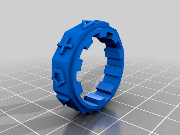 3d-printed code ring for code lock by bodyarudyk