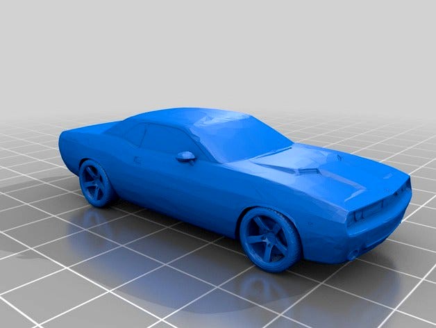 Remixed Dodge Challenger with Key Chain & scaled to size by 3dcruzdubai