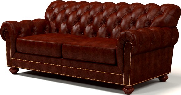 Chadwick Leather Sofa, Old English Saddle