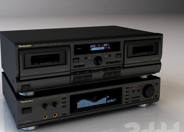 Кассетная дека Technics и звуковой процессор