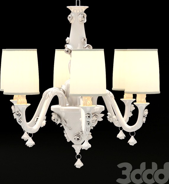 Luster with roses and wall lamp