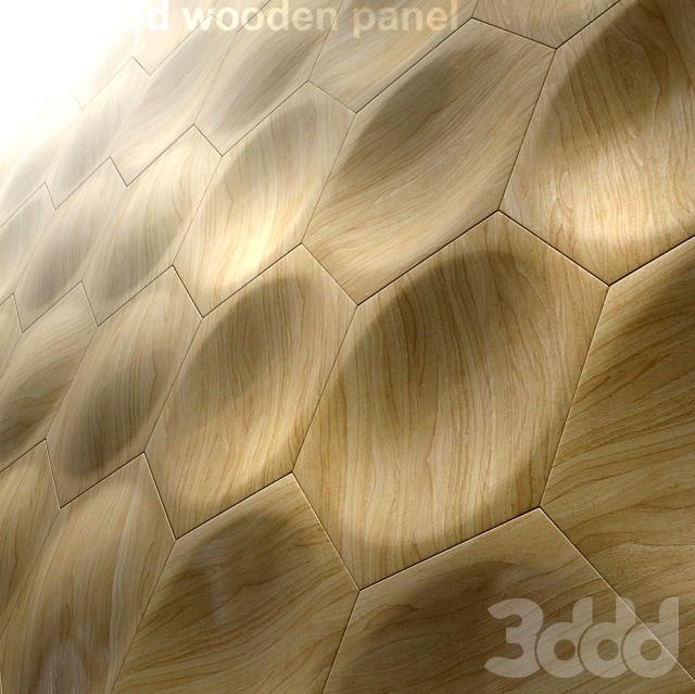 wooden 3d panel 3