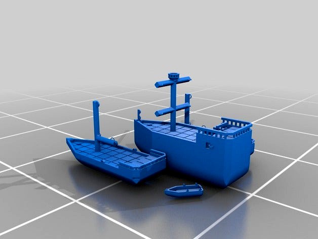 Modular 28mm Scale Ships ~ Prison & Patrol by OfAMillionProblems