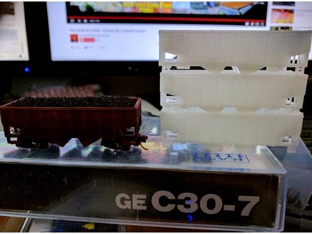 N scale 55 ton coal car by Agu